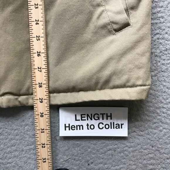 Vintage Y2K Hurley Lined Harrington Heavy Twill Work Jacket Mens XL Zip Khaki - Picture 5 of 12